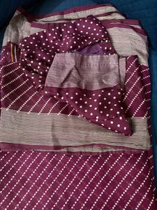 beautiful magenta saree with blouse