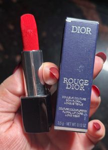 Dior Rouge Velvet Lipstick In Shade 999 Velve