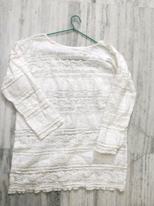 New Dreamy White Lace Top