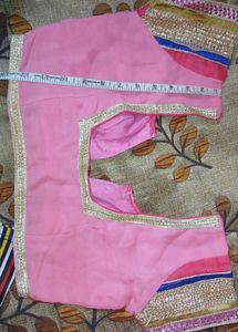 Pink Readymade Saree Blouse