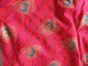 Pink Peacock Print Maxi Dress