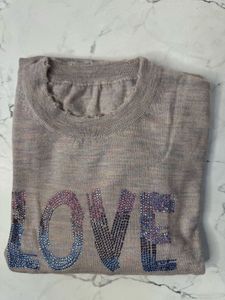 LOVE Embellished top tshirt