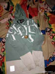 Sage Green Graphic Print Hoodie 8-10 Yrs