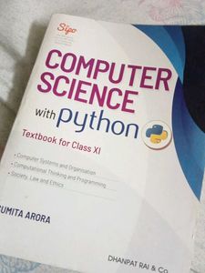 Computer Science with Python - Class XI Textbook