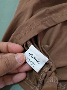 Brown Long Sleeve Microfiber Top