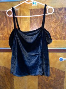 Tokyo Talkies Velvet Black Cami Top XL