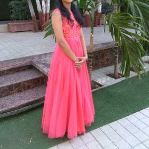 Coral Pink Formal Gown