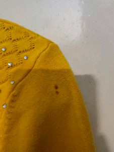 Yellow Knit Turtleneck Sweater