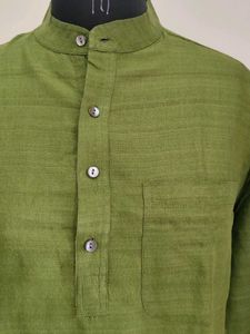 Green Cotton Kurta