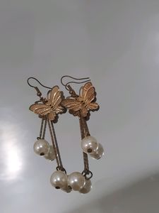 Rusty Golden Butterfly Earrings