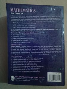 R.D. Sharma For Class 9 With MCQ book Combo