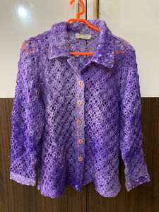 Lace Shirt | Purple