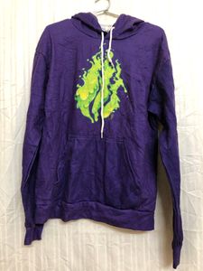 Purple Long Sleeve Cotton Hoodie