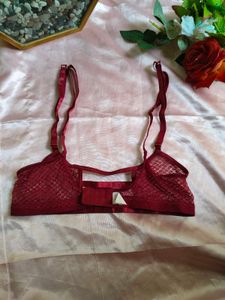Burgundy Lace Bra