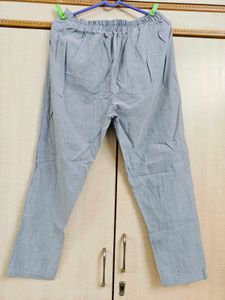Formal Grey Cotton Pant For Women
