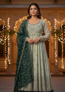 Pakistani style Long kurti sharara