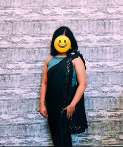Elegant Black Saree with Sparkle