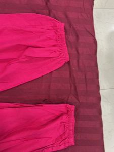 Pink Cargo Style Joggers