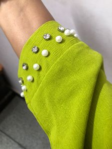 Cord Set Lime Green Embellished Beads Stones