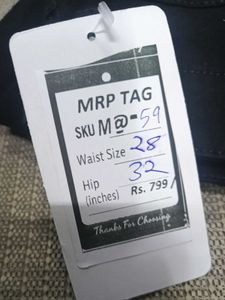 M@59 Size-28 Black Wide Leg Jeans