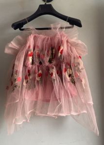 Romantic Sheer Off-Shoulder Floral Top