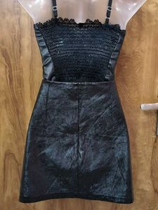 new leather set of corset(28-32) and midi(32