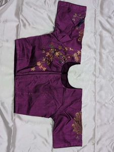 Embroidered Purple Blouse Kardana Work