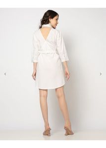 cotton mini shirt dress