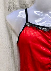 Red Satin Camisole