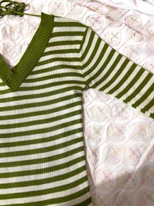Striped V-Neck Top