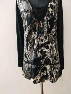 plus size Printed Long Sleeve Top