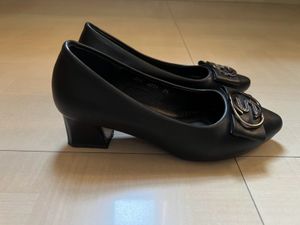 Black Embellished Pointed Toe Heels