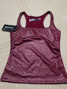Revolte Burgundy Faux Leather Tank - M/27