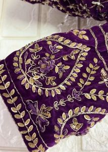 Velvet Golden Zariwork Blouse Like New