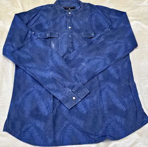 Stylish Blue Print Shirt