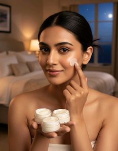 writing and glowing skin night cream