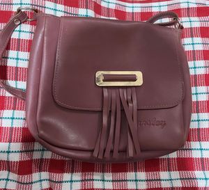 Vintage Maroon Crossbody Bag