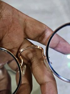 Black And Golden Round Frame EyeGlasses