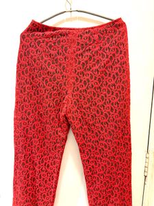 Beautiful Red Lace Imported Pants