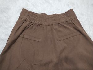 Brown High-Waisted Trousers