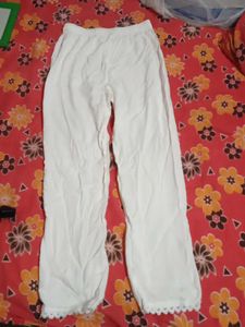 White Cotton Leggings