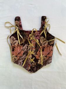 Floral Tapestry Lace Corset Top