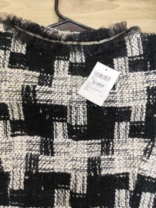 Textured Black &amp; White Jacket