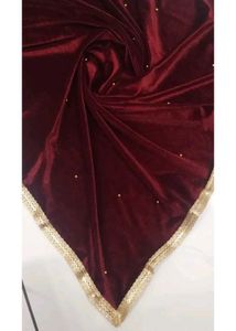 Marron Velvet Dupatta