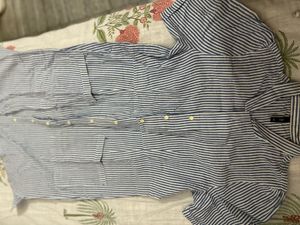 Striped Shirt Dress with belt