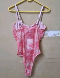 Ruched Pink Bodysuit