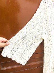 Classy White Shear Top