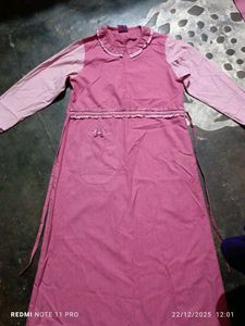 Girls Pink Long Sleeve Dress