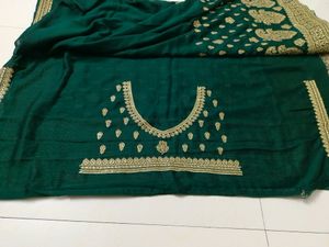 Karva Chauth Special Green Saree