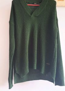 Stylish V-Neck  Pollover Sweater 💚